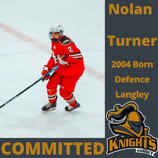 The Knights are proud to announce that they have signed Langley’s Nolan Turner to play for the 22/23 season!