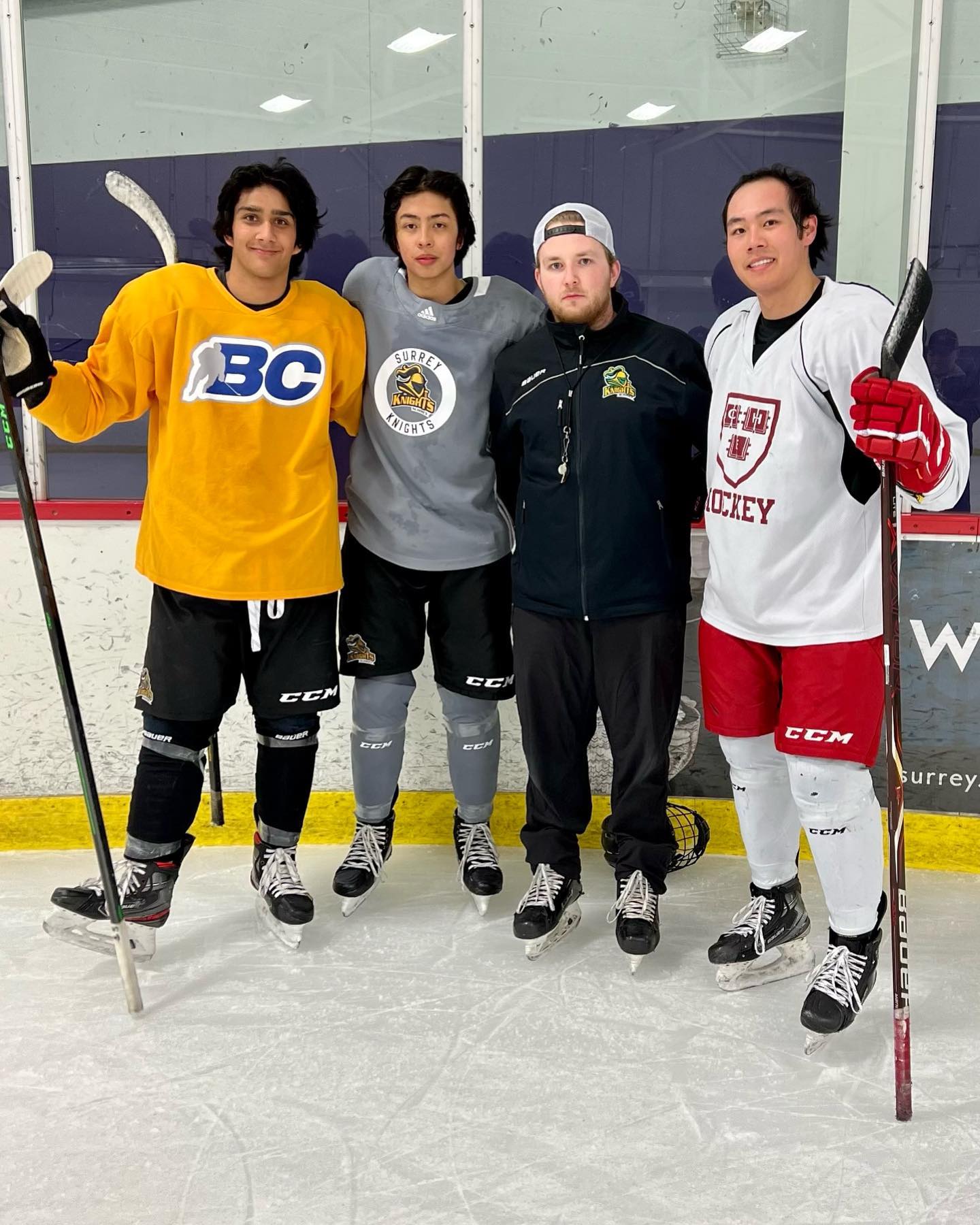 Good to see Chris Seto back from a pro gig in Hungary. Skating with Moledina, Coach Ross and Maddox Caie at a FVSL Pirates practice!